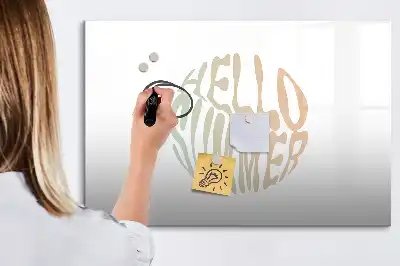 Mágneses törölhető tábla Üdv nyár mintával
