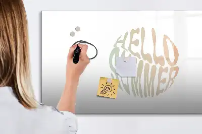 Mágneses törölhető tábla Üdv nyár mintával