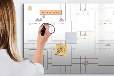 Mágneses heti tervezőtábla filctollal heti tervező