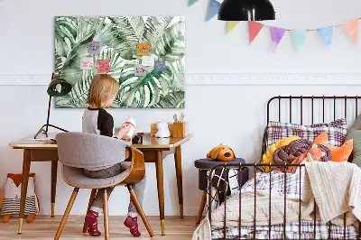 Mágneses törölhető tábla növényi levelek mintával