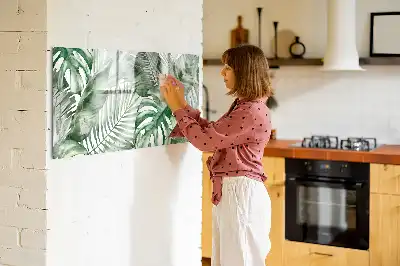 Mágneses törölhető tábla növényi levelek mintával