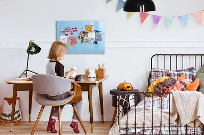 Zászlós térkép mágneses tábla filctollal