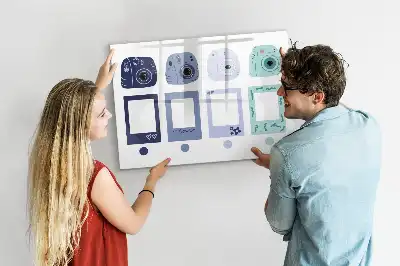 Mágneses törölhető tábla Polaroid keretekkel
