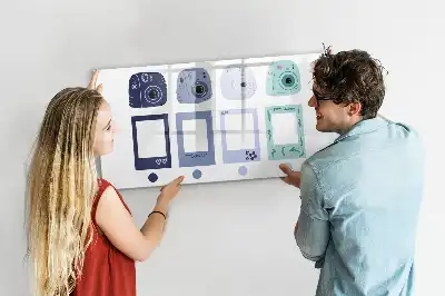 Mágneses törölhető tábla Polaroid keretekkel