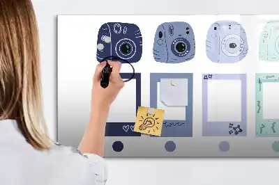 Mágneses törölhető tábla Polaroid keretekkel