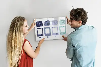 Mágneses törölhető tábla Polaroid keretekkel