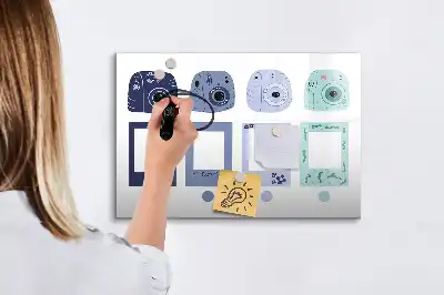 Mágneses törölhető tábla Polaroid keretekkel