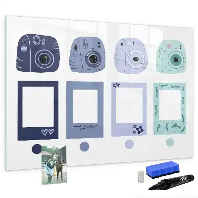 Mágneses törölhető tábla Polaroid keretekkel