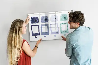 Mágneses törölhető tábla Polaroid keretekkel