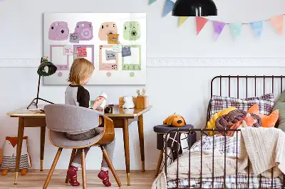 Mágneses tábla filctollal fényképezőgépes készlet
