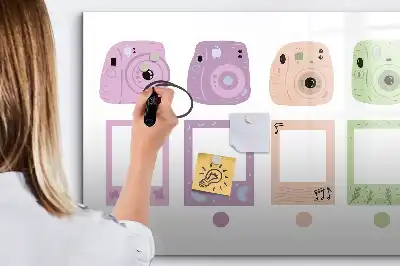 Mágneses tábla filctollal fényképezőgépes készlet