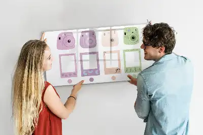 Mágneses tábla filctollal fényképezőgépes készlet