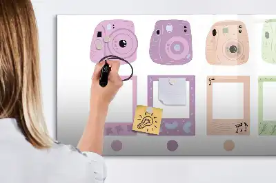 Mágneses tábla filctollal fényképezőgépes készlet