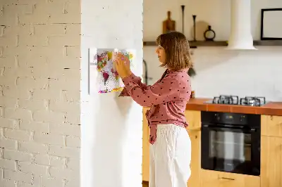 Mágneses törölhető tábla akvarell világtérkép mintával