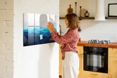 Mágneses törölhető tábla akvarell víz mintával