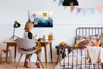 Mágneses törölhető tábla akvarell víz mintával