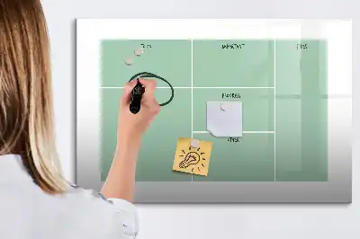 Mágneses törölhető tábla irodai rendező funkcióval