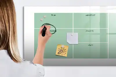 Mágneses törölhető tábla irodai rendező funkcióval