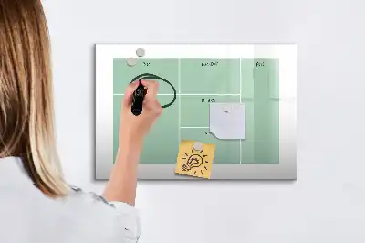 Mágneses törölhető tábla irodai rendező funkcióval