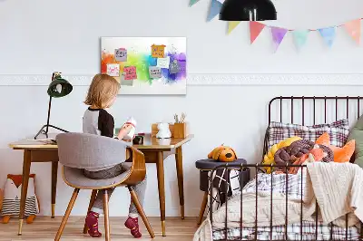 Mágneses tábla filctollal absztrakt szivárvány mintával