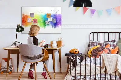 Mágneses tábla filctollal absztrakt szivárvány mintával