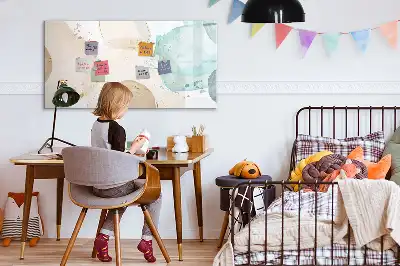 Mágneses törölhető tábla akvarell foltok mintával