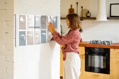 Mágneses törölhető tábla macskás mintás naptár