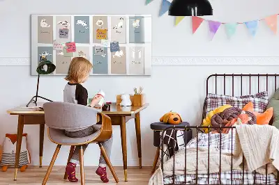 Mágneses törölhető tábla macskás mintás naptár