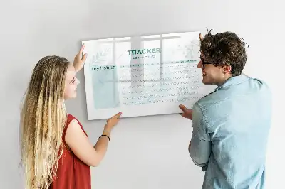 Mágneses szokástervező tábla filctollal