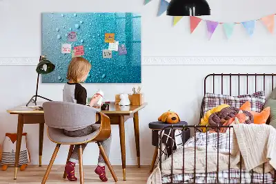 Mágneses törölhető tábla vízcseppek mintával