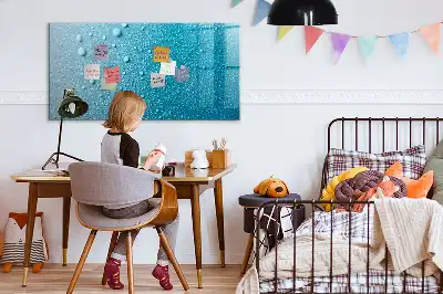 Mágneses törölhető tábla vízcseppek mintával