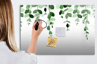 Mágneses tábla filctollal növényi levelek mintával