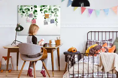 Mágneses tábla filctollal növényi levelek mintával