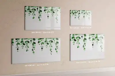 Mágneses tábla filctollal növényi levelek mintával
