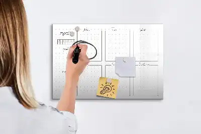 Mágneses heti tervező tábla filctollal