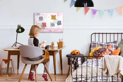 Mágneses törölhető tábla heti tervező gyerekeknek