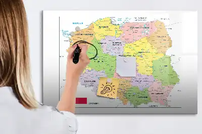 Mágneses törölhető tábla Lengyelország térképével