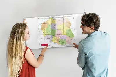 Mágneses törölhető tábla Lengyelország térképével