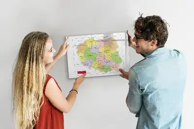 Mágneses törölhető tábla Lengyelország térképével