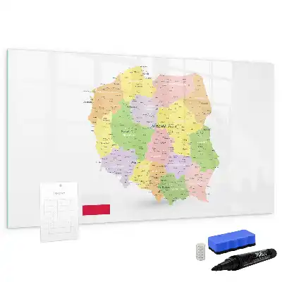 Lengyelország térképe mágneses tábla filctollal