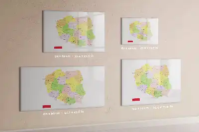 Lengyelország térképe mágneses tábla filctollal