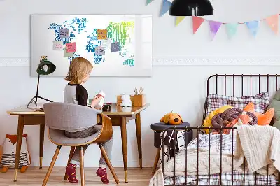 Mágneses törölhető tábla kedves szavak térképe mintával
