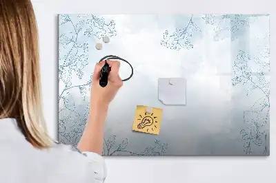 Növényvázlat mágneses tábla filctollal
