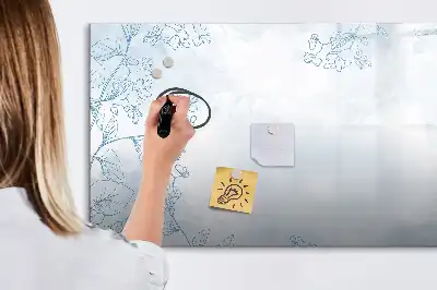 Növényvázlat mágneses tábla filctollal