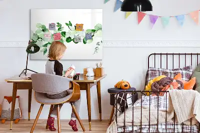 Mágneses törölhető tábla növényi ágak mintával