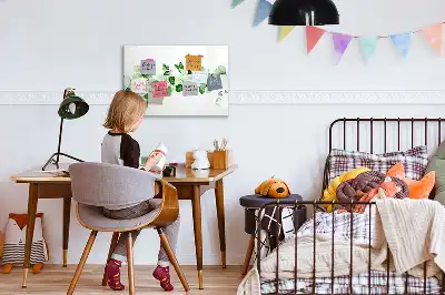 Mágneses törölhető tábla növényi ágak mintával