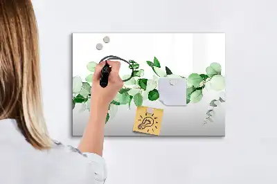 Mágneses törölhető tábla növényi ágak mintával