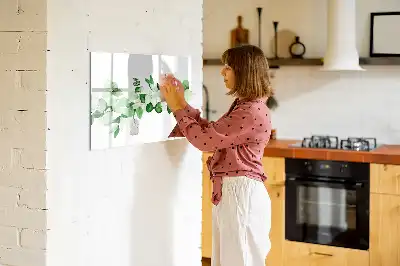 Mágneses törölhető tábla növényi ágak mintával