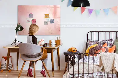 Mágneses törölhető tábla rózsaszín márvány mintával