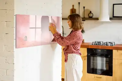 Mágneses törölhető tábla rózsaszín márvány mintával